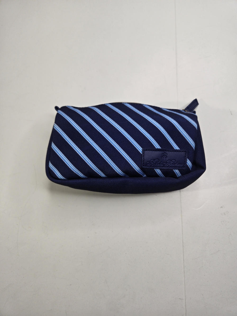 Brooks Brothers United Airlunes Collab Navy Blue Striped Toiletry Bag